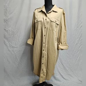 Lauren Jeans Co. Khaki Shirt Dress